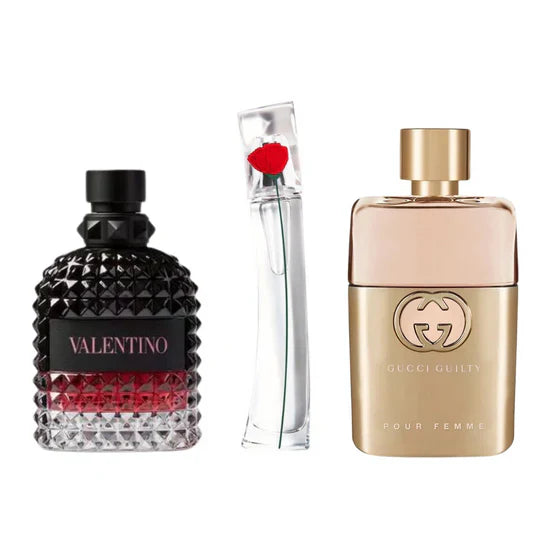Coffret de 3 parfums: Gucci Guilty,  Intense and Flower By Kenzo - 100ml