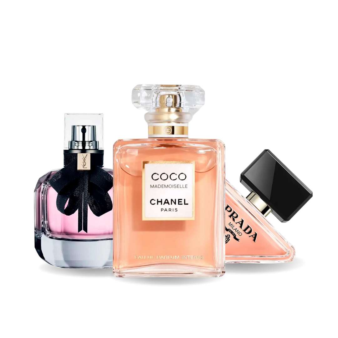 Coffret de 3 parfums: Chanel COCO MADEMOISELLE,  PARADOXE and MON PARIS - 100ml