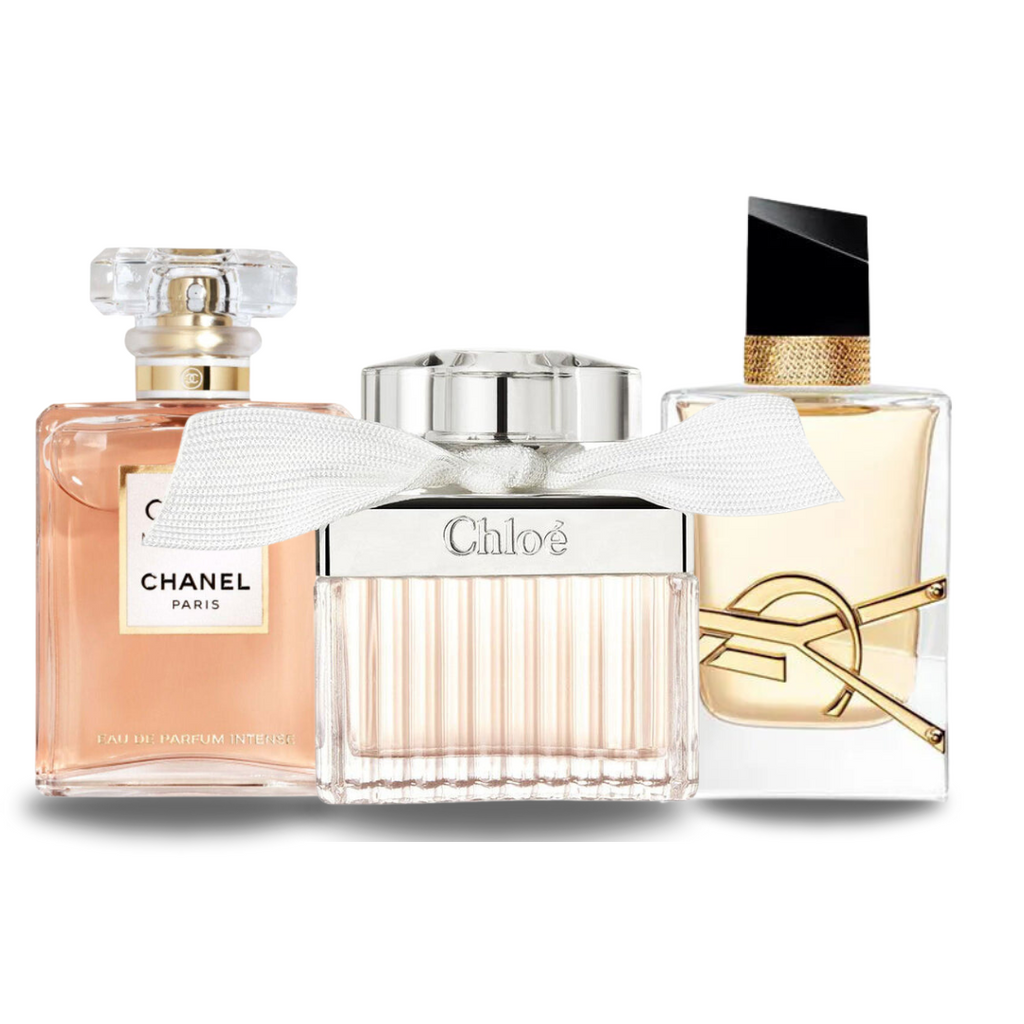 Coffret de 3 parfums:  COCO MADEMOISELLE,  LIBRE and CHLOÉ - 100ml