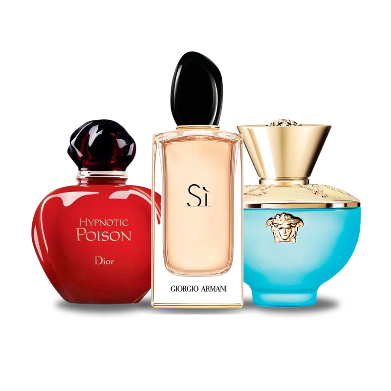 Coffret de 3 parfums: HYPNOTIC POISON, SÌ and  DYLAN TURQUOISE - 100ml
