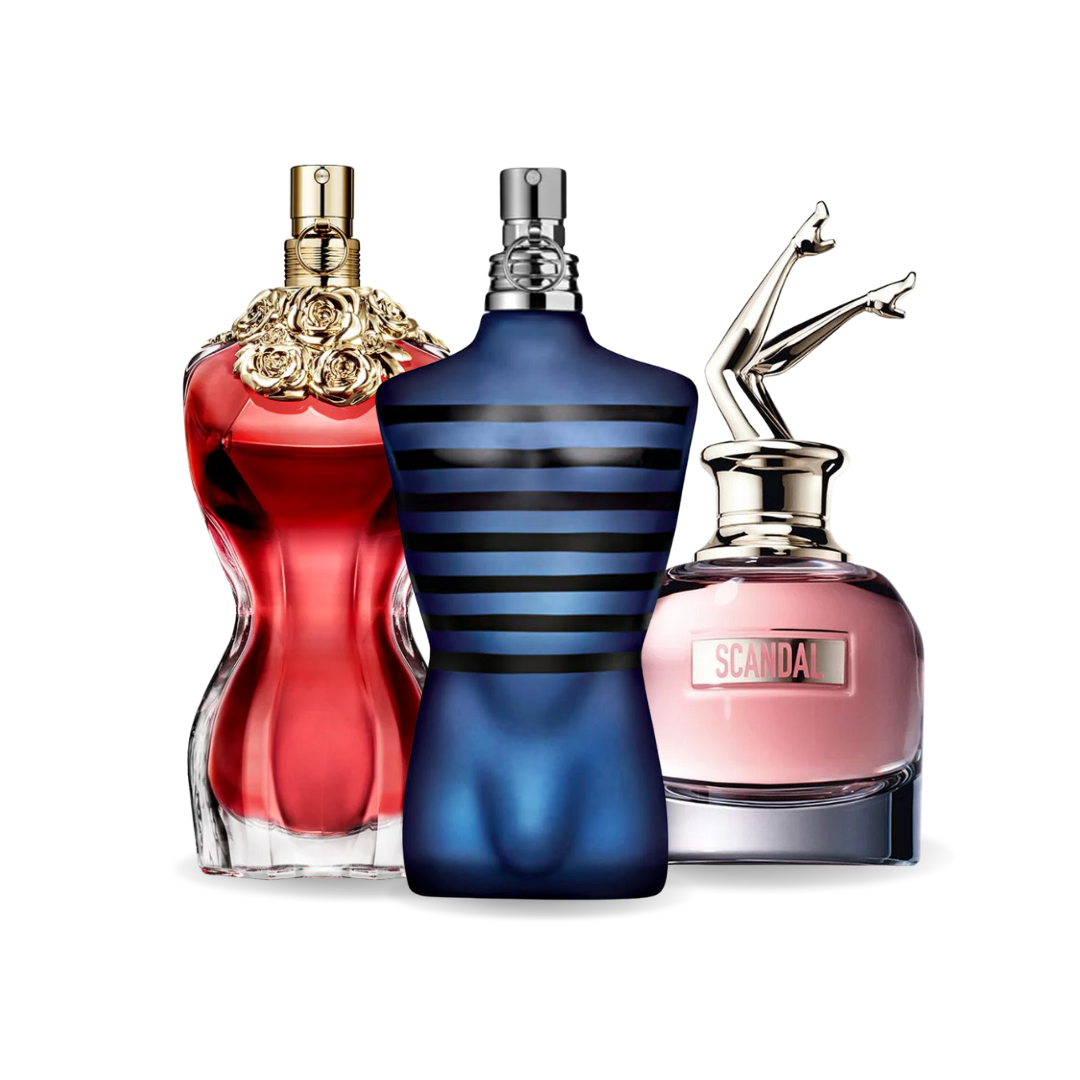Coffret de 3 parfums:  LA BELLE.  ULTRA MALE and r SCANDAL - 100ml